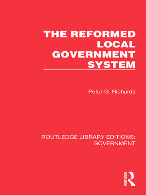 cover image of The Reformed Local Government System